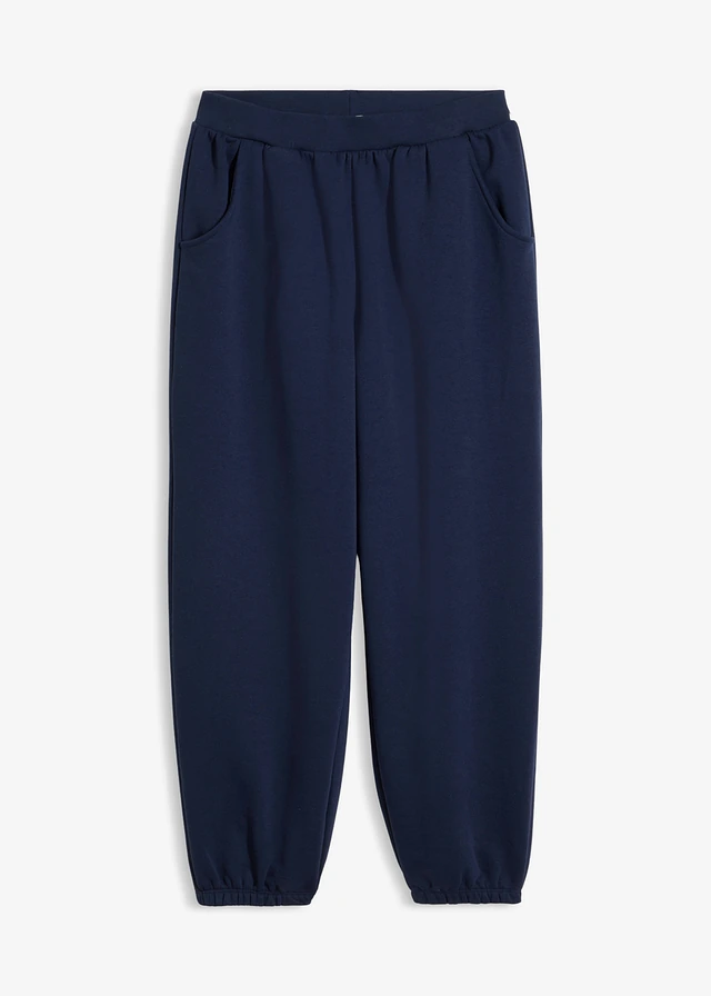 Pantaloni casual cu croială balon, culoare: bleumarin