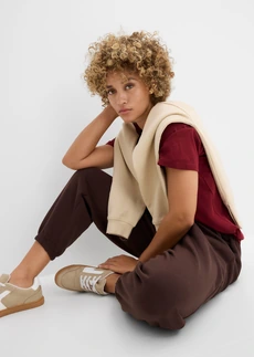 Sweatpants, ballonlijn • donkerbruin • bonprix online shop