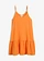 Robe à fines bretelles en gaze de coton, Couleur: orange vif