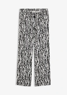 Instapbroek van soepele viscose • zebraprint zwart-wit • bonprix online shop