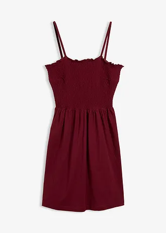Robe en jersey 100% coton, Couleur: rouge érable