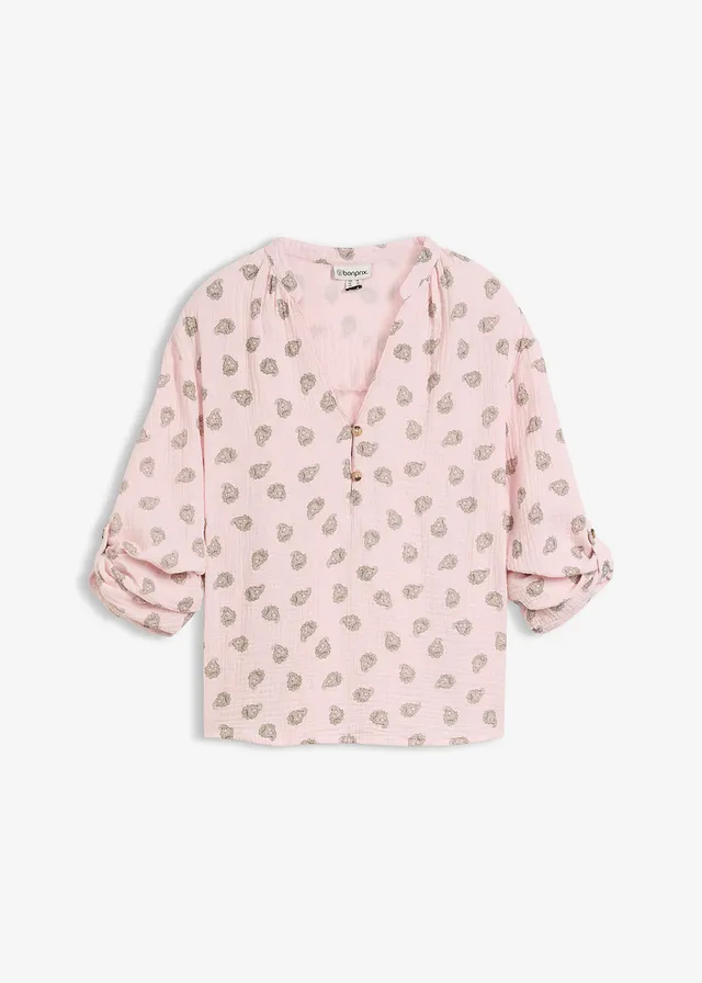 Oversized blouse van luchtige mousseline