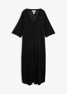 Lang vest in linnen look