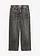 Loose Straight farmer, Mid Waist, rövidített, szín: világosszürke denim, használt hatású