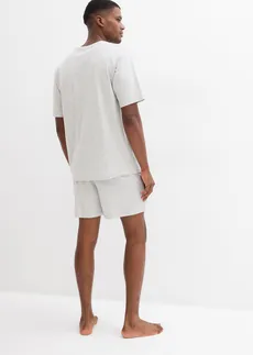 Lot de 2 pyjashorts (ens. 4 pces), Couleur: gris clair chiné + anthracite chiné