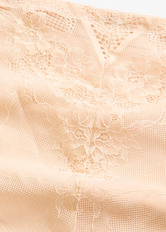 Sťahovacie nohavičky s čipkou, medium • púdrová plus size • obchod bonprix