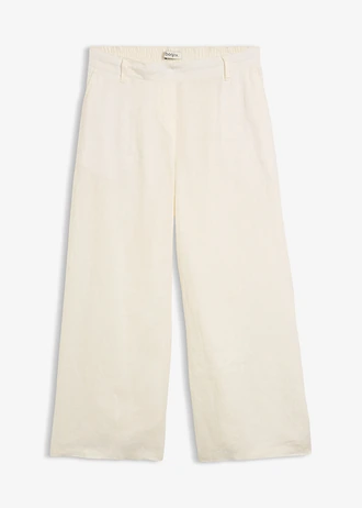 Culotte van puur linnen, Kleur: wolwit