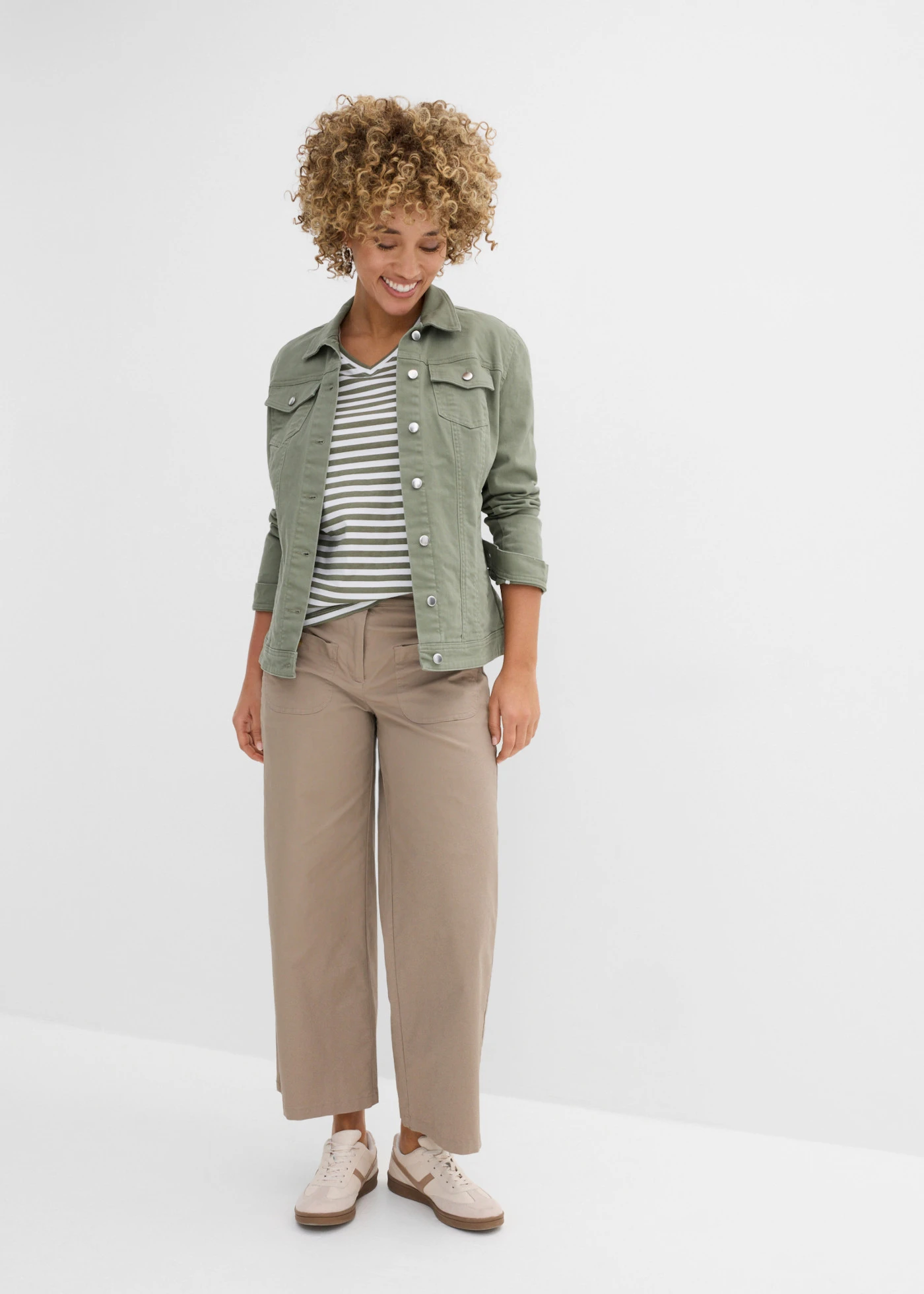 Veste en jean • olive • Boutique bonprix