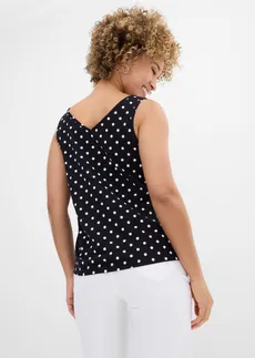 Top boutonné • noir pois blanc • Boutique bonprix