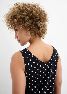 Top boutonné • noir pois blanc • Boutique bonprix