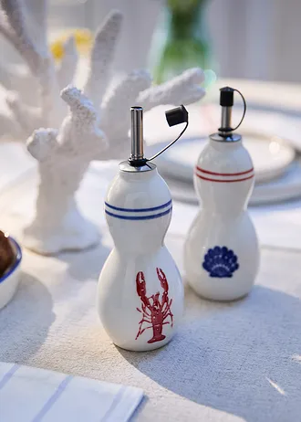 Dozownik octu i oliwy (zestaw 2-cz.) • biały • sklep bonprix