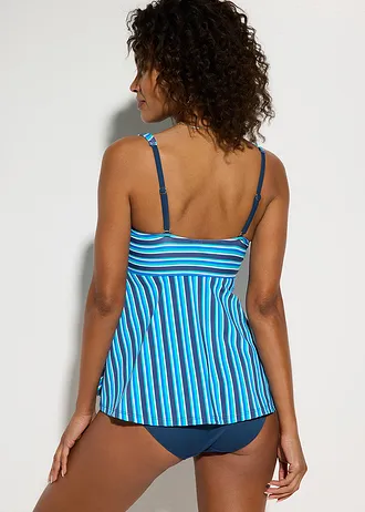 Tankini  átkötős hatással (2-részes szett) • mélykék-csíkos • bonprix áruház