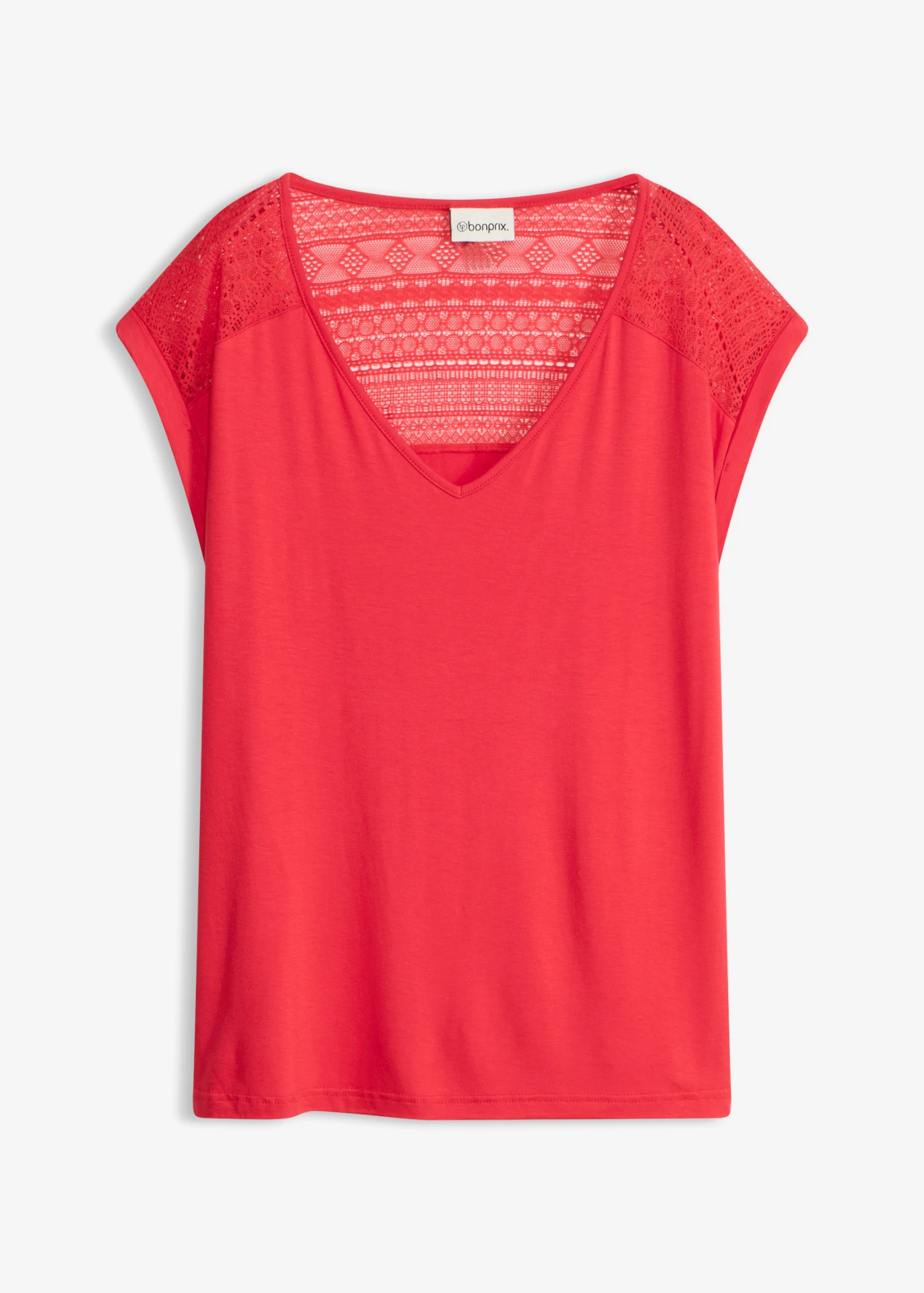 T-shirt doux en viscose extensible • rouge • Boutique bonprix