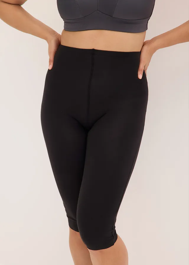 Spodnie capri lekko modelujące z bawełny • czarny • sklep bonprix