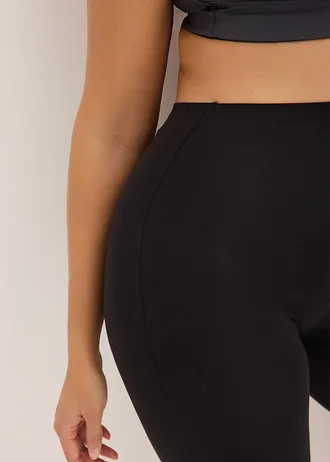 Colanți capri cu efect modelator ușor, din bumbac • negru • magazin bonprix