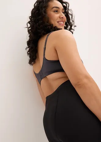 Colanți capri cu efect modelator ușor, din bumbac • negru • magazin bonprix