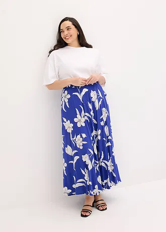 Jupe longue, Couleur: bleu floral