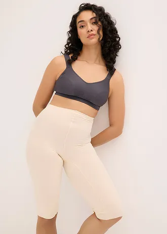 Spodnie capri lekko modelujące z bawełny • pudrowy • sklep bonprix