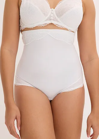Slip sculptant taille haute, maintien modéré, Couleur: blanc