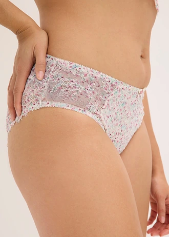 Chilot maxi cu dantelă cu imprimeu floral • ecru floral • magazin bonprix