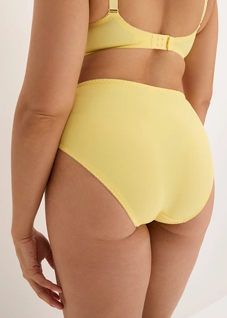 Chilot maxi cu broderie fină • galben deschis înflorat • magazin bonprix