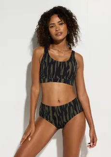 Bikini brassière (ens. 2 pces) • olive foncé-noir • Boutique bonprix