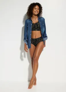 Bikini brassière (ens. 2 pces) • olive foncé-noir • Boutique bonprix