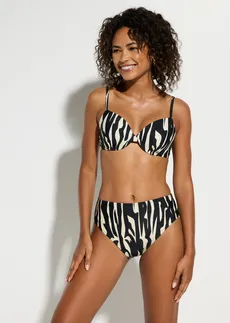 Bikini à armatures (ens. 2 pces) • noir/beige graphique • Boutique bonprix