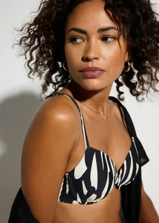 Bikini à armatures (ens. 2 pces) • noir/beige graphique • Boutique bonprix