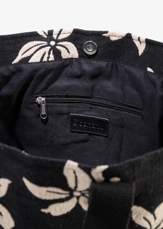 Taška Shopper Canvas s kvetovaným vzorom • biela vlna-čierna grafická • obchod bonprix