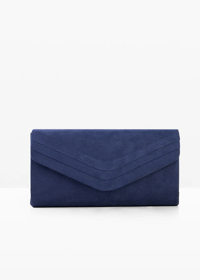 Clutch met bjjzondere details, Kleur: donkerblauw