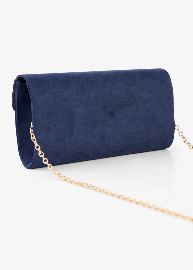 Clutch met bjjzondere details, Kleur: donkerblauw