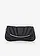 Clutch met stras, Kleur: zwart