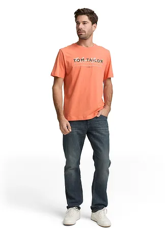 T-shirt Tom Tailor, Couleur: corail imprimé