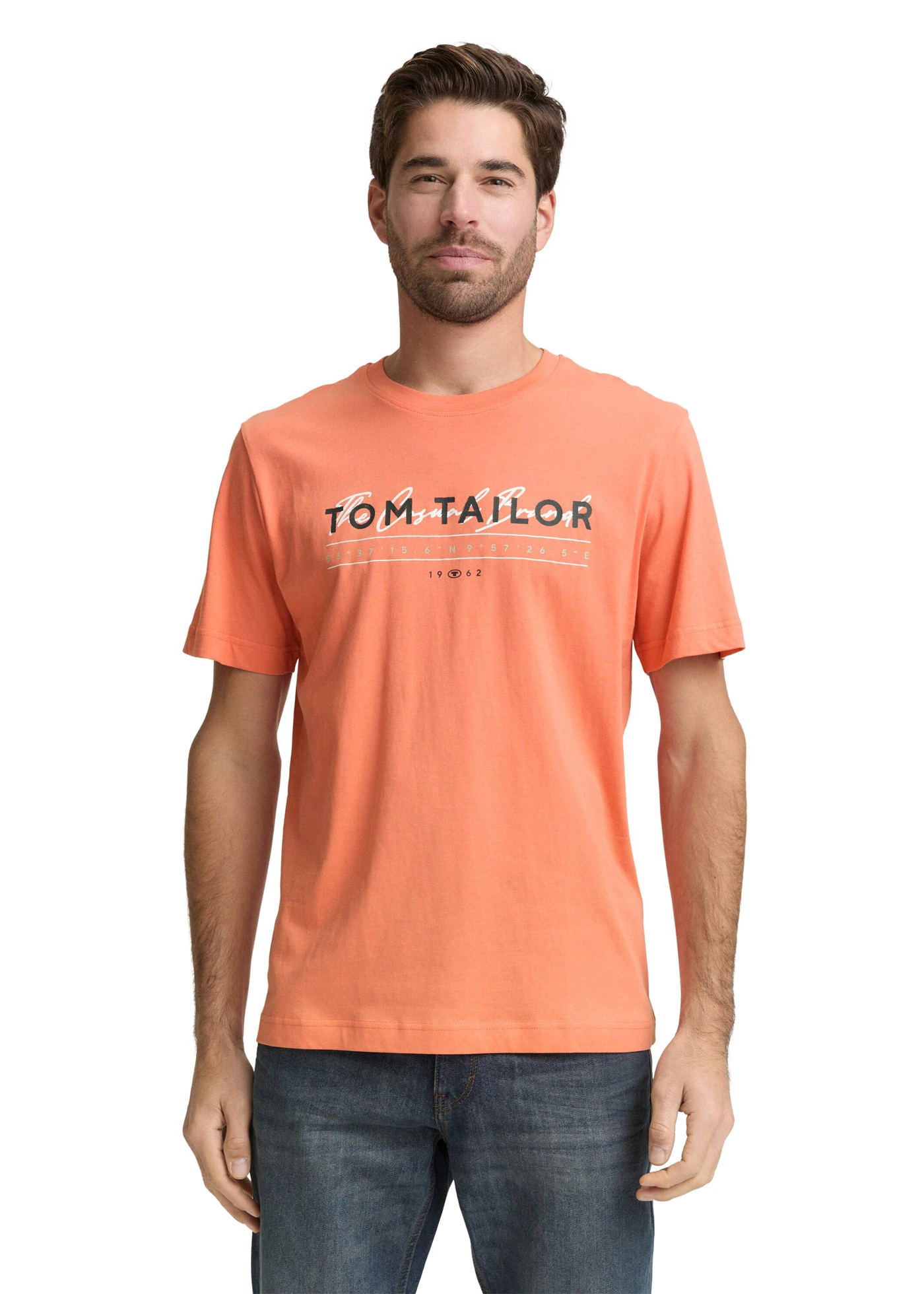 Tricou Tom Tailor • roșu-corai cu imprimeu • magazin bonprix