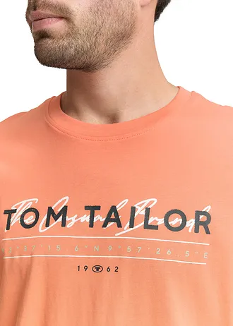 Tricou Tom Tailor • roșu-corai cu imprimeu • magazin bonprix