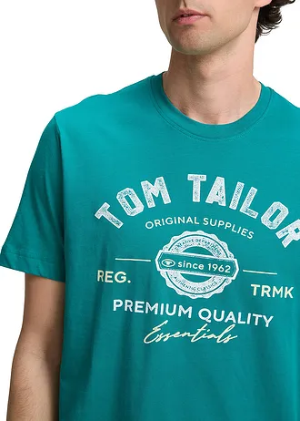 Tom Tailor póló • sötétzöld/mintás • bonprix áruház