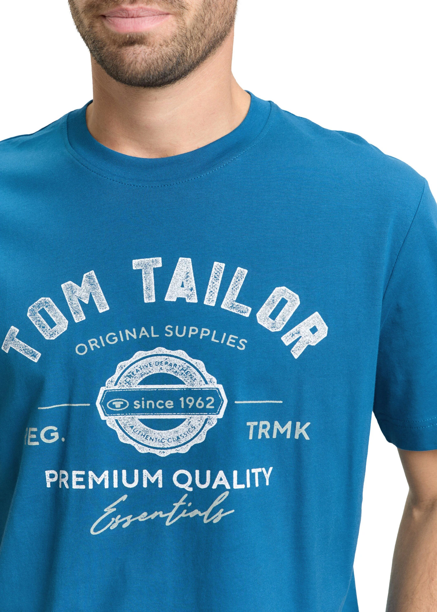 T-shirt marki Tom Tailor • niebieskozielony z nadrukiem • sklep bonprix