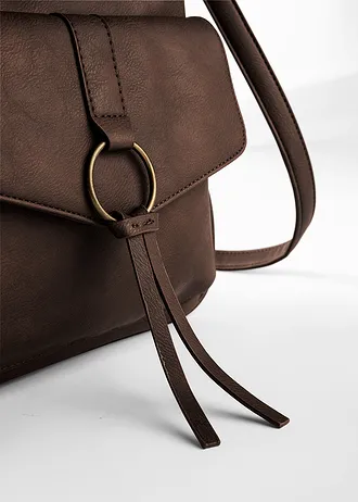 Sac à bandoulière et détail boucle • marron foncé • Boutique bonprix