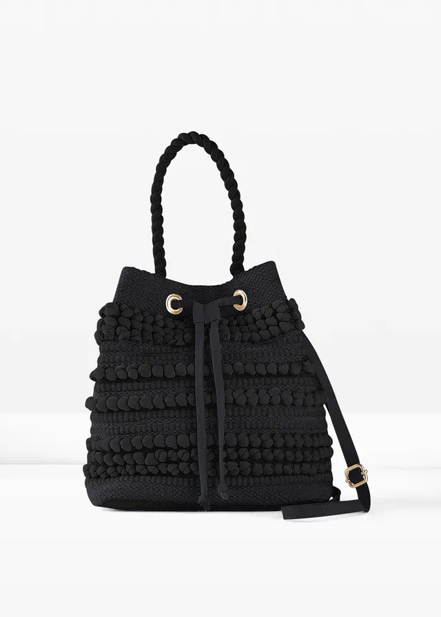 Sac seau texturé • noir • Boutique bonprix