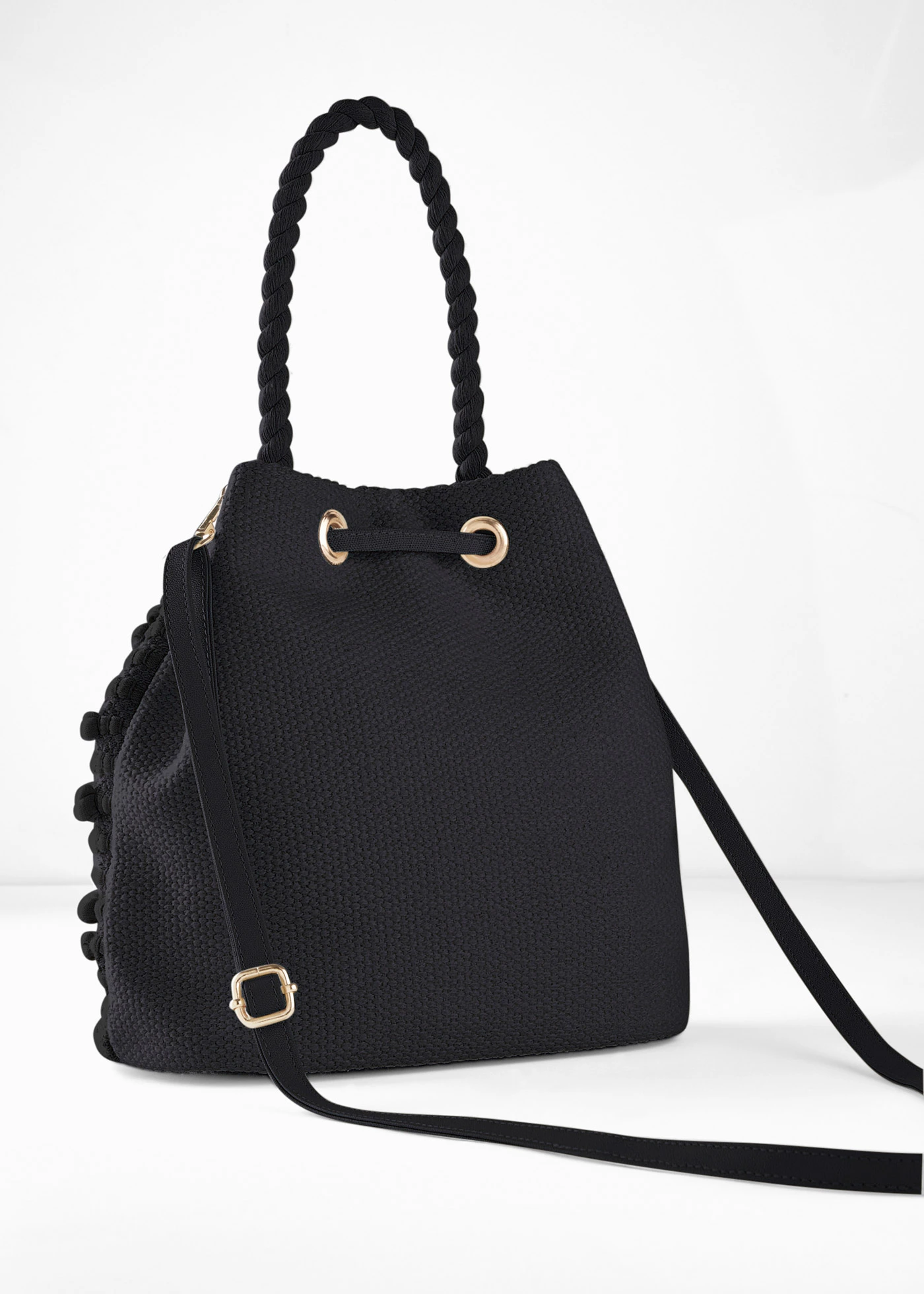 Buideltas met structuur • zwart • bonprix online shop