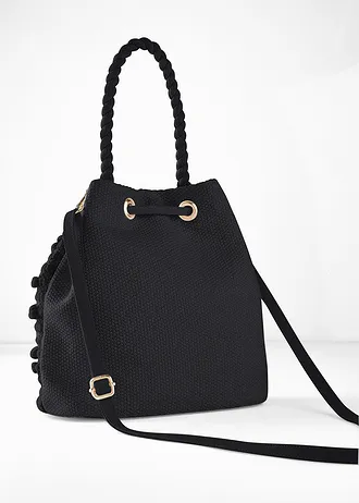 Buideltas met structuur • zwart • bonprix online shop
