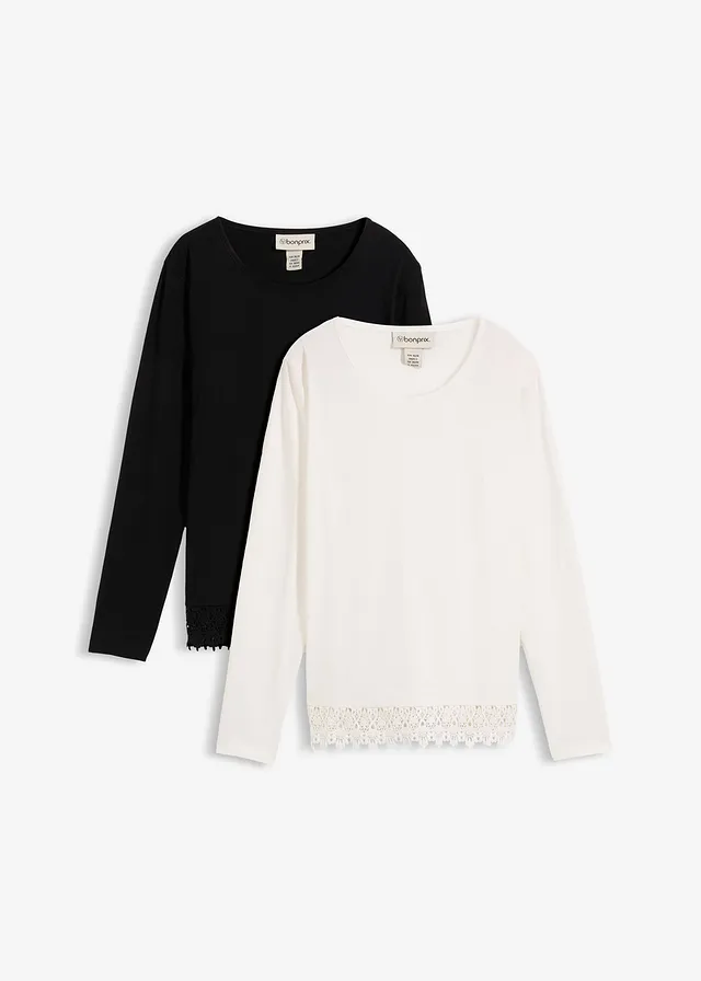 Longsleeve van puur katoen (set van 2)