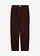 Pantalon barrel en gaze 100% coton, Couleur: marron foncé