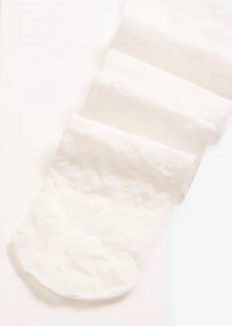 Collant voile effet résille 30D • blanc • Boutique bonprix