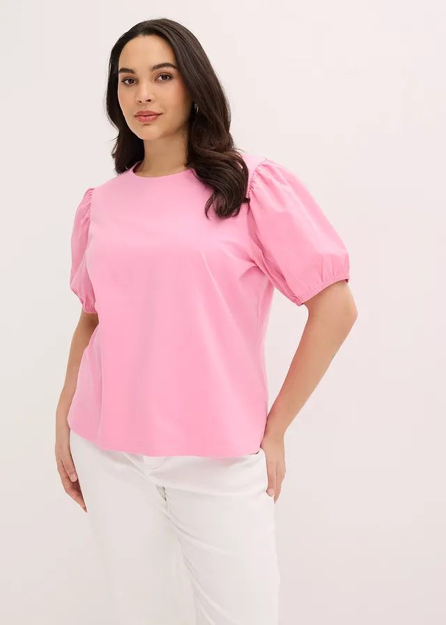 T-shirt à manches ballon, Couleur: rose