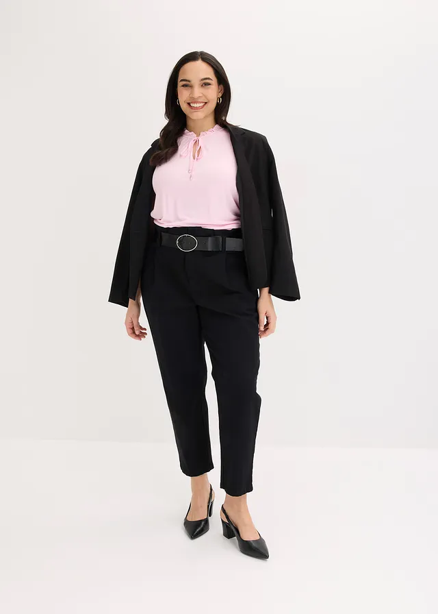 Top in een viscosemix, Kleur: kristalroze