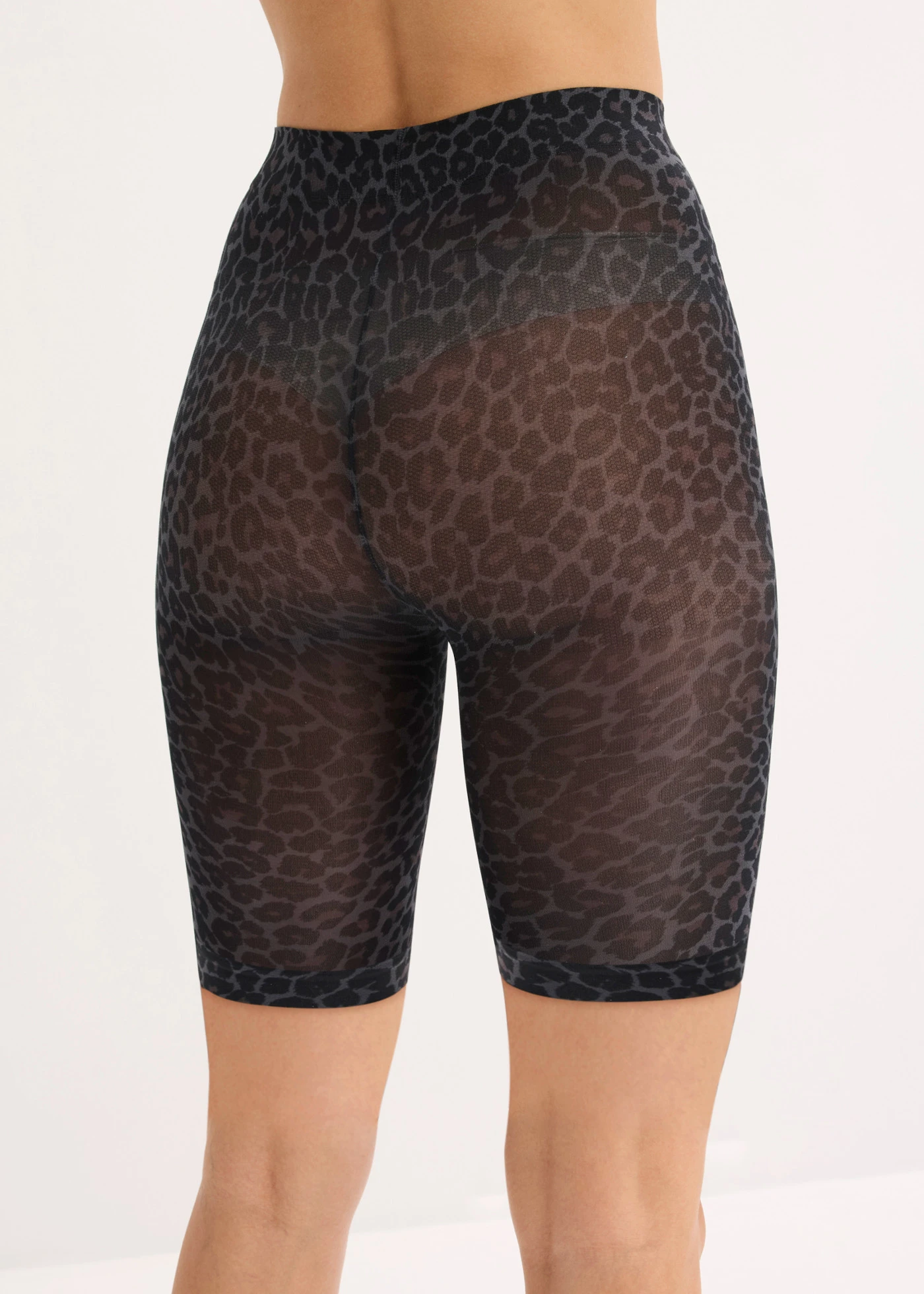 Niet-schurende korte sportlegging 70 DEN (set van 2) • donkergrijs-zwart luipaardprint+zwart • bonprix online shop