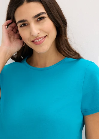 Shortama van puur katoen (set van 2) • laguneblauw-antraciet gemêleerd met print • bonprix online shop