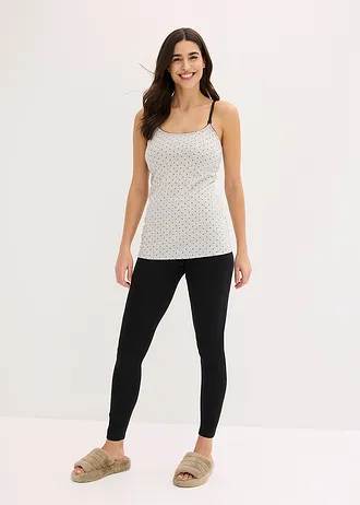 Lot de 2 débardeurs d’allaitement avec coton • bleu foncé + gris clair chiné • Boutique bonprix